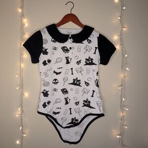 Littleforbig Women's Halloween Print Onesie (SMALL)